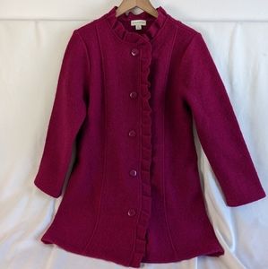 APPLESEED'S 100% Wool Pink Peacoat Size S